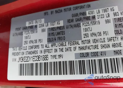 2014 Mazda Cx-5 Grand Touring из США, поврежденный, VIN JM3KE2DY1E0361886